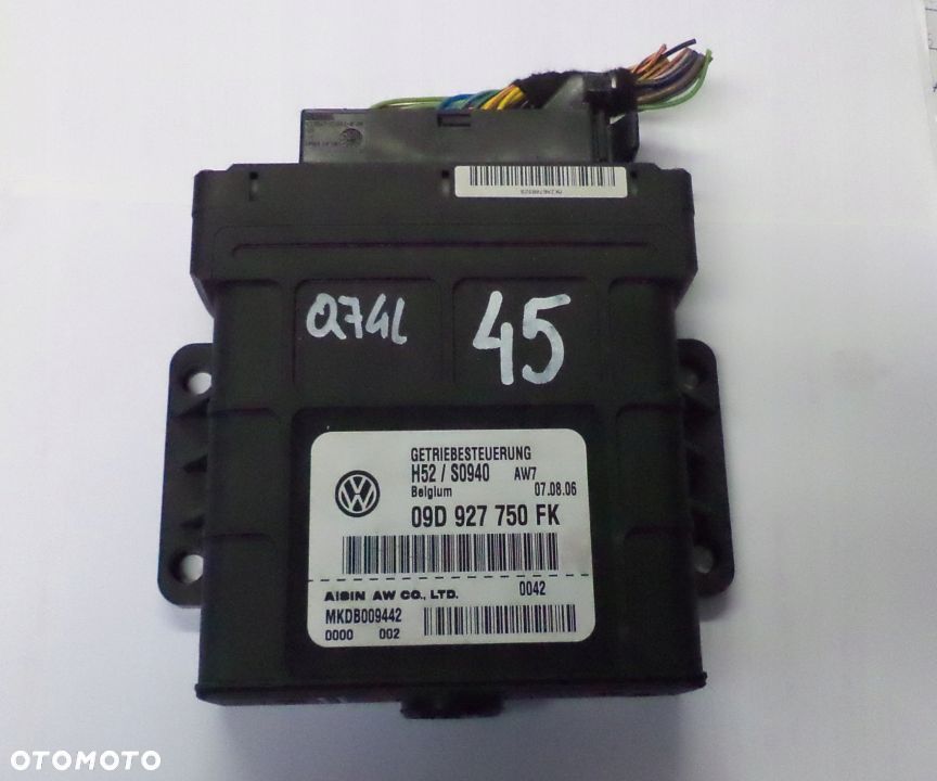STEROWNIK SKRZYNI BIEGÓW AUDI Q7 09D927750FK - 1