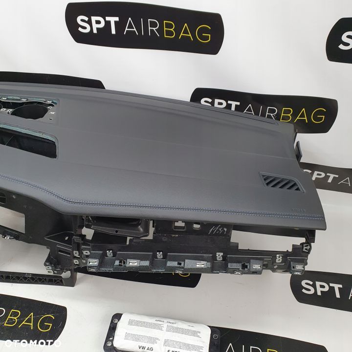 VW TOUAREG III 3 DESKA ROZDZIELCZA KONSOLA KOKPIT PULPIT PODUSZKI AIRBAG AIR BAG PASY KIT SET - 4