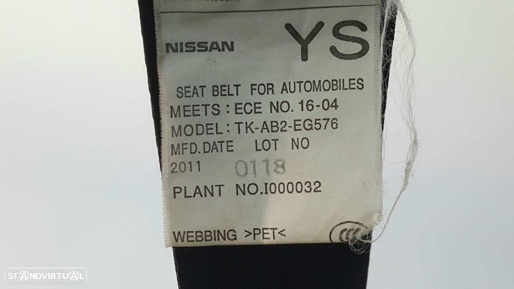 CINTO DE SEGURANÇA TRASEIRO DIREITO INFINITI M SEDÁN M30D S PREMIUM - 2