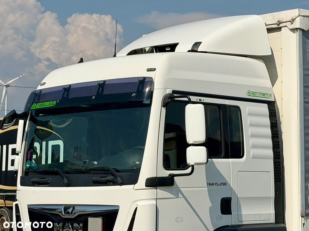 MAN TGM 15.290 / BURTO - FIRANKA / WINDA / 370 TYŚ KM / ŁADOWNOŚĆ 8 120 KG / 1 REJ. 2019 ROK / 18 EUROPALET / ZSUWANY DACH / SPROWADZONY / SYPIALKA / EURO 6 - 9