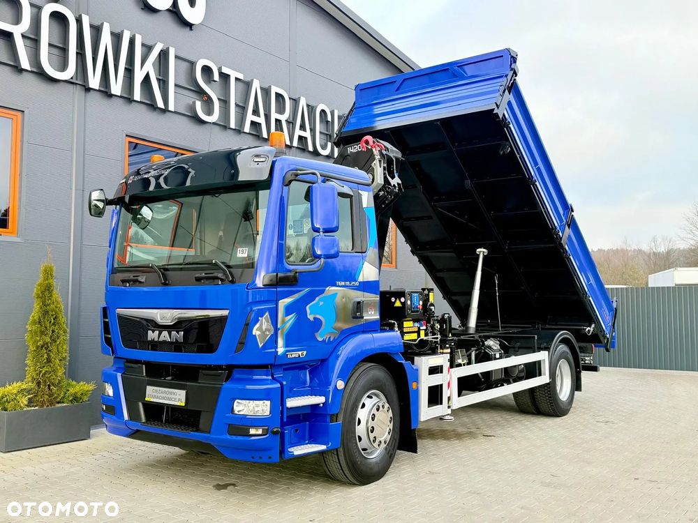 MAN MAN TGM TGL TGS 18.250 // E6 // wywrotka + HDS HMF z pilotem // 4x2 // budowlanka // kiper wywrot żuraw dzwig kran Crane - 24