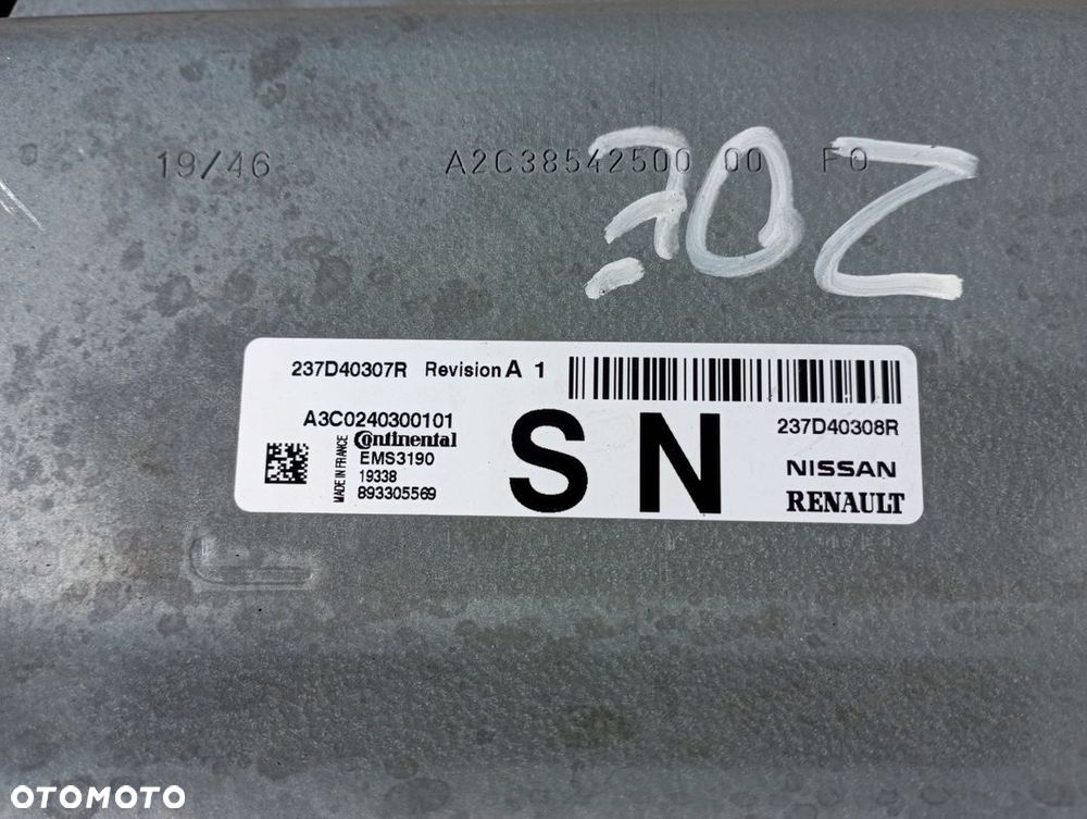 RENAULT ZOE STEROWNIK KOMPUTER SILNIKA 237D40307R - 2