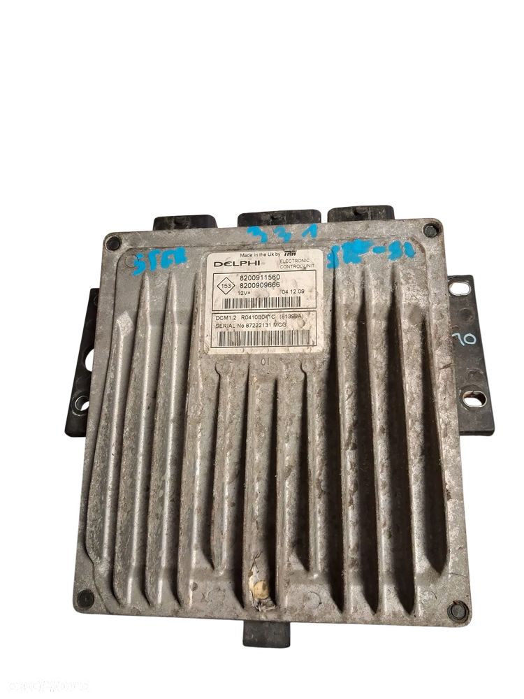 Sterownik KOMPUTER SILNIKA ECU RENAULT 8200911560 - 1