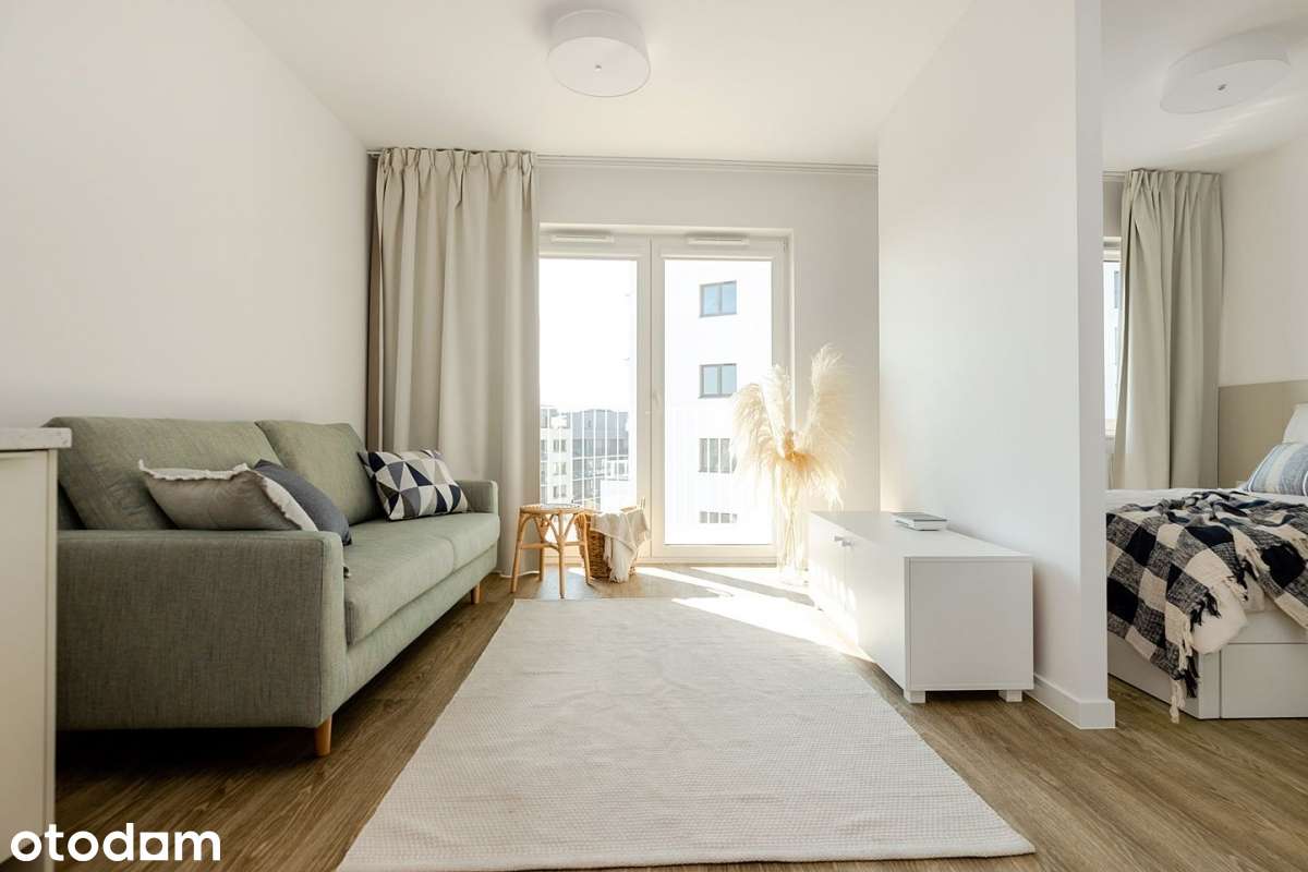 Studio | 32.2 m2 | Balkon| Wykończone | 0% Prowizji