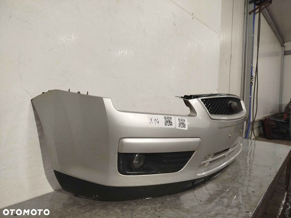 + ZDERZAK PRZÓD PRZEDNI FORD FOCUS MK3 3 III 03 SREBRNY HALOGENY - 2