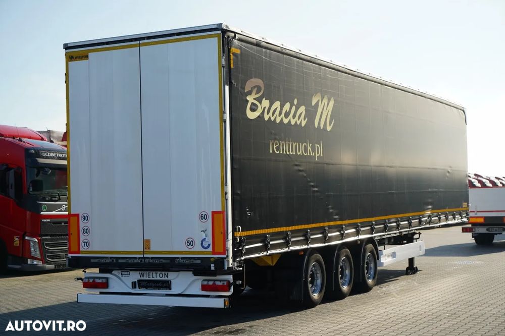 Wielton CORTINĂ / MEGA / PLATFORMĂ JOSĂ / PUȚIN FOLOSIT / 80.000 KM / PUNTE RIDICATĂ / SAF - 8