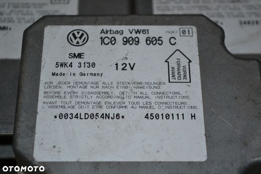 VW PASSAT B5 FL SENSOR PODUSZEK AIRBAG 1C0909605C 5WK43130 - 3
