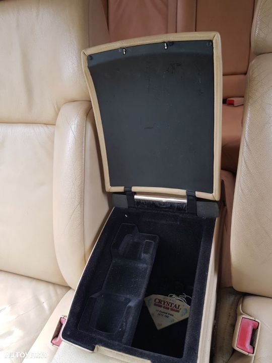 Cotiera Piele Crem cu Butoane Incalzire Bancheta VW Phaeton 2002 - 2010 - 3