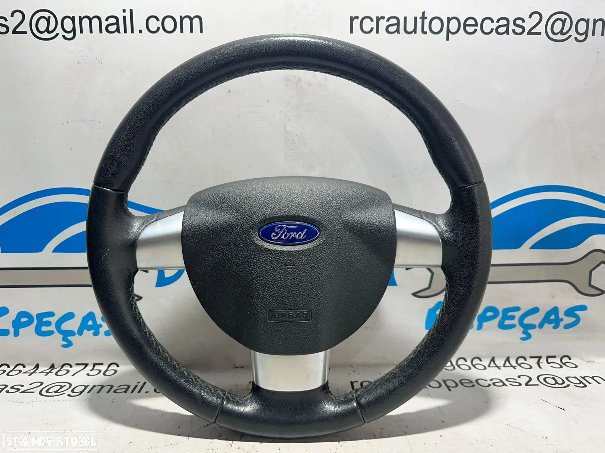.Volante Completo Pele Ford Focus 2 Mk2 3 Braços - 5