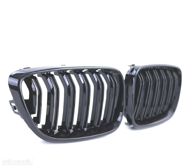 GRELHA FRONTAL BMW F22 F23 LOOK M2 PRETO BRILHANTE - 3