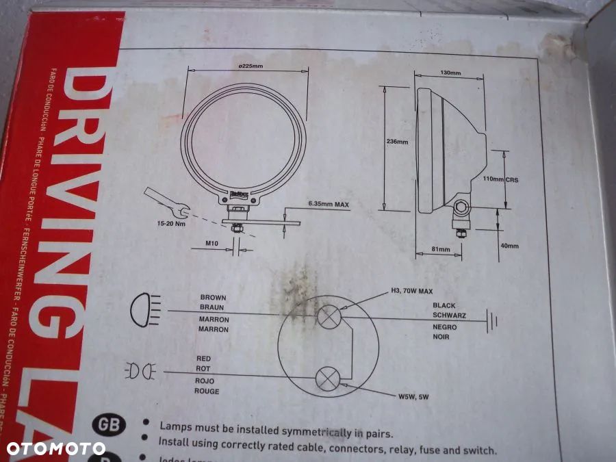 Reflektor halogen dalekosiężny Britax niebieski - 3