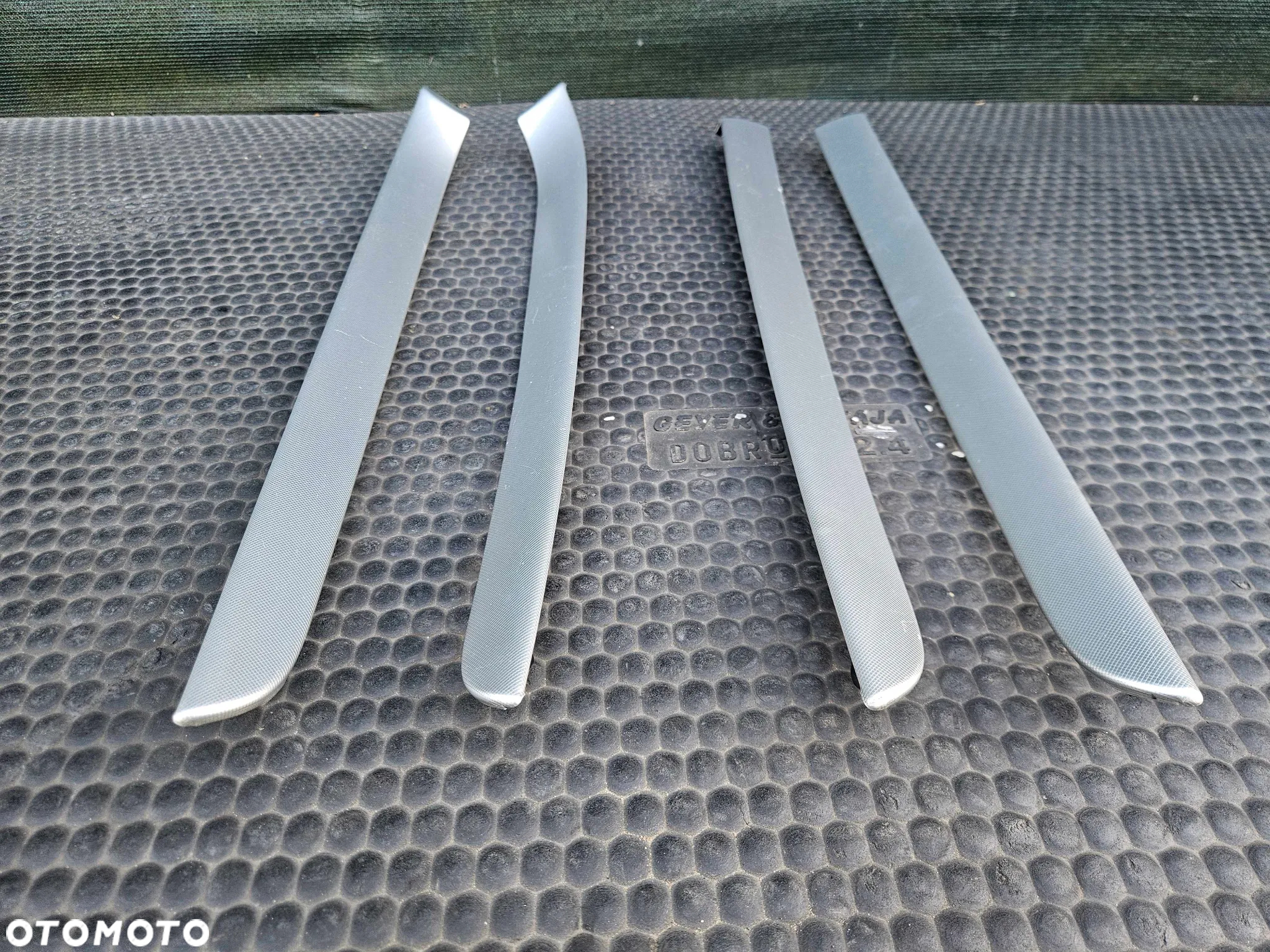 Listwy Ozdobne Dekor Listwa Drzwi Srebrne Rybia Luska Carbon Audi A4 B6 B7 - 3
