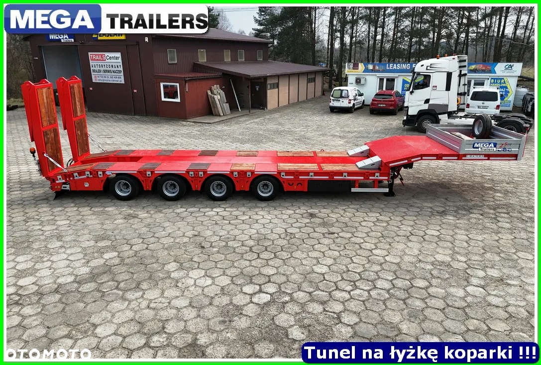 Mega Nisko podłoga 4 osie,  dł. 9,50 m, TUNEL na RAMIĘ KOPARKI !!! - 6