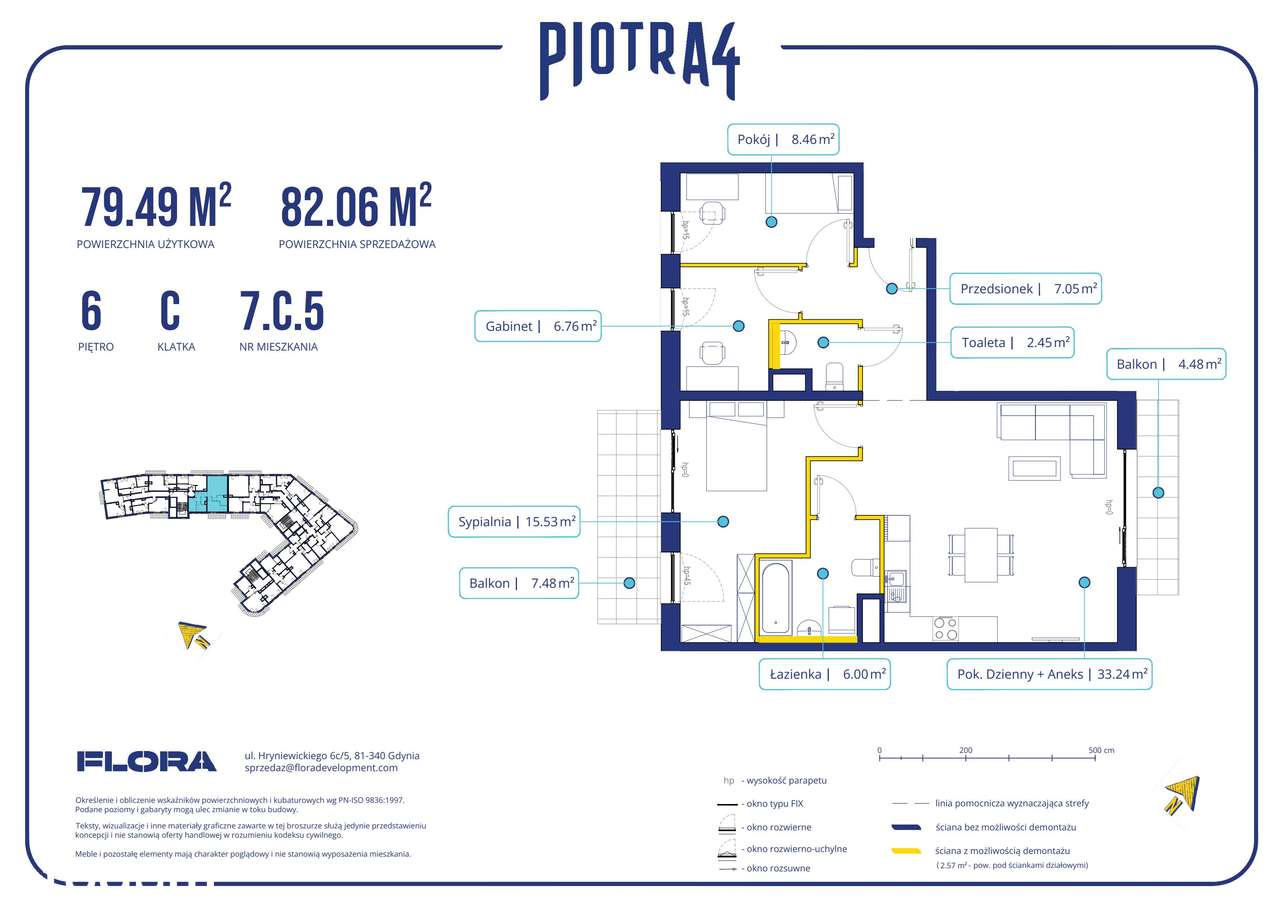 4-pokojowe mieszkanie 79m2 + 2 balkony - Pełny obrazek: 2/11