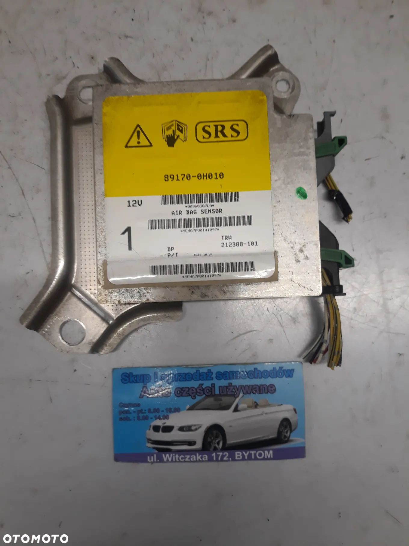 MODUŁ AIRBAGU PEUGEOT 107  1,0 12V  2006r  89170-0H010 - 1