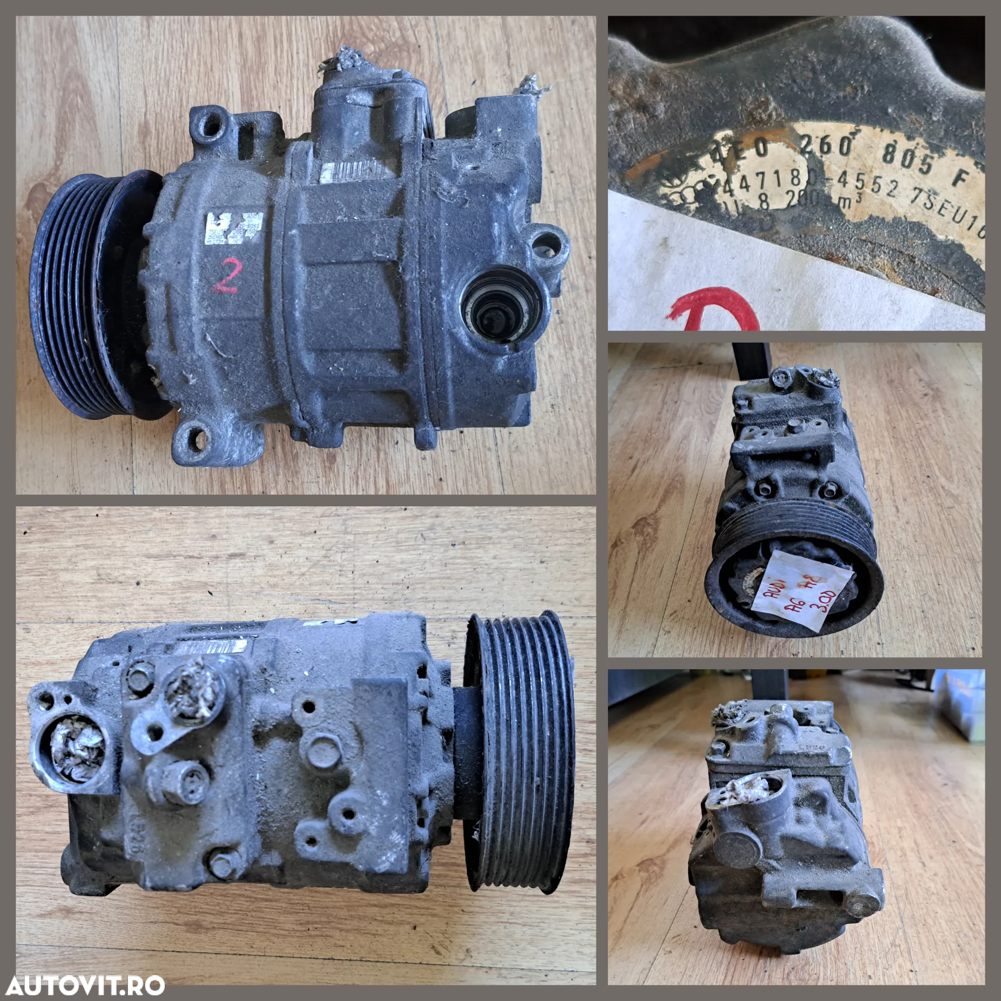 Compresor clima ac aer conditionat climatronic climatizare Audi A4 A6 A8 Q5 Volkswagen VW Phaeton Alfa Romeo Fiat Stilo Bravo Lancia Toyota Rav 4 Mitsubishi Pajero - 3
