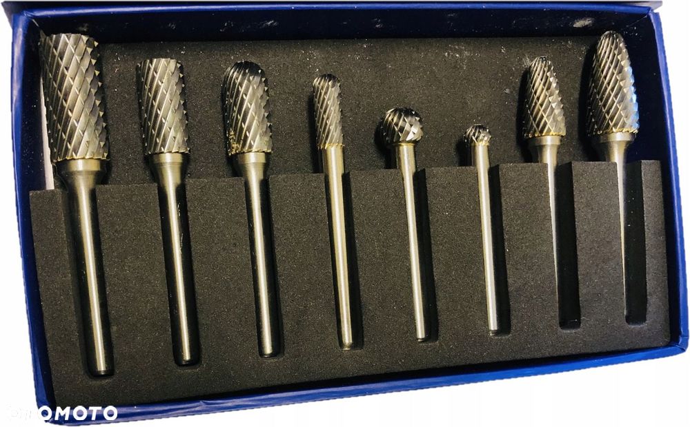 Zestaw 8szt frezów pilników obrotowych 6mm - 9