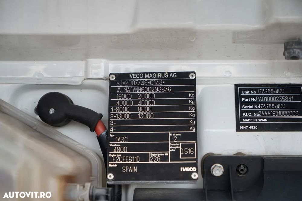 Iveco STRALIS / 310 / 4x2 / BASCULĂ - 5,3 M / HDS FASSI 135 - 8 M / EURO 6 - 37