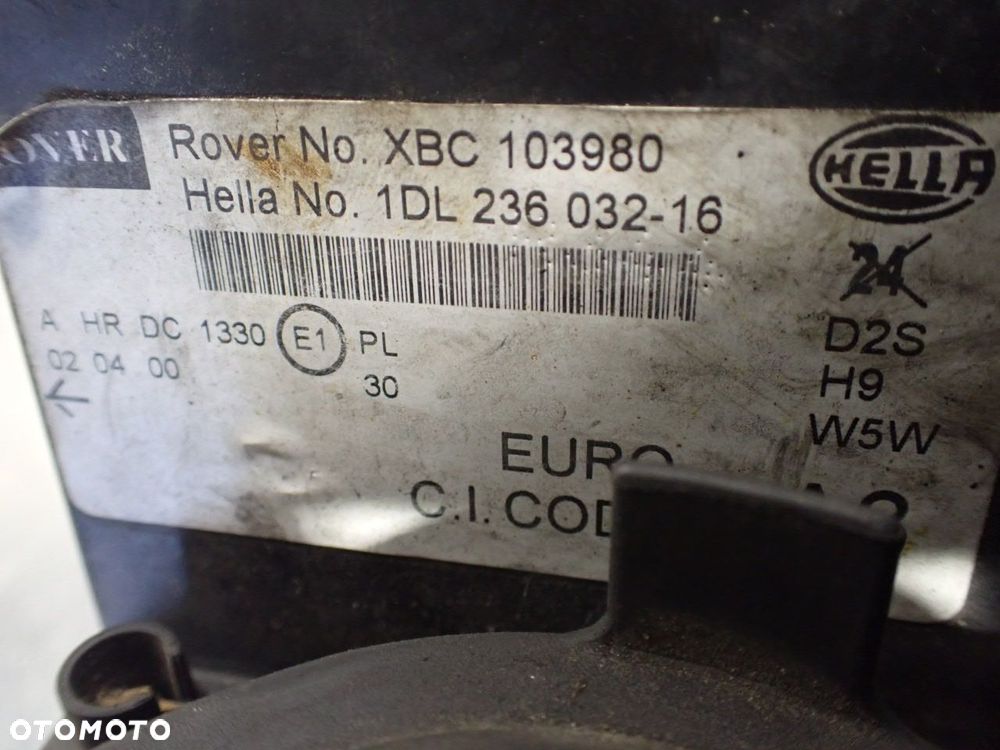 LAMPA PRAWA PRZEDNIA XENON MG ZT - 7