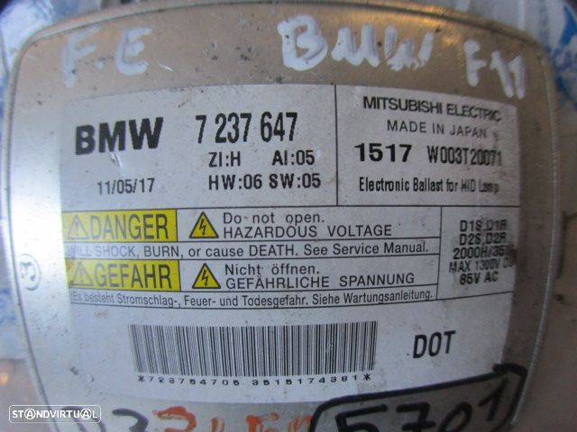 Modulo 7237647 BMW 520D F11 FASE 1 2011 2.0D 184CV 5P PRETO Balastro Xenon BMW F20 2016 116D 115CV 3P PRETO - 3
