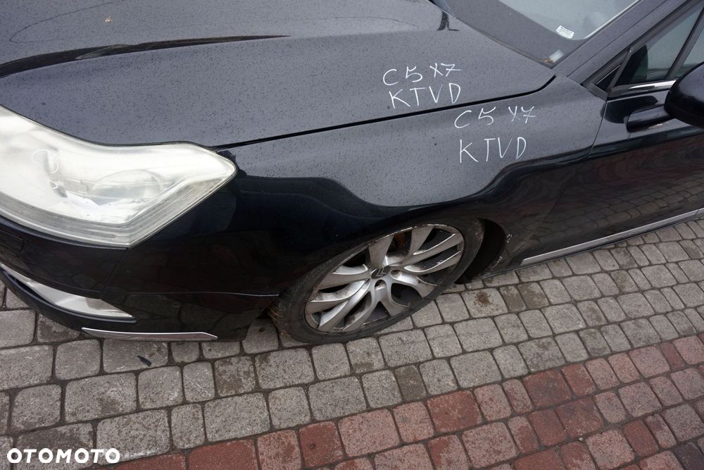 MASKA ZDERZAK BŁOTNIKI LAMPY C5 III X7 KTVD XENON SPRYSKI EU CITROEN 2008-2017 CZARNY PRZÓD KOMPLETNY - 13