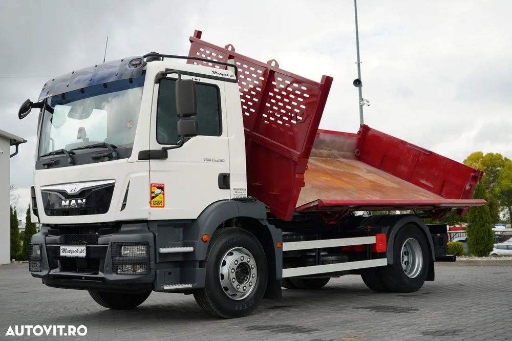 MAN TGM 15.290 / 4X2 / HYDROBRAD / BORDMATIC / UȘĂ CU CLAPETĂ / 3 LOCURI - 9