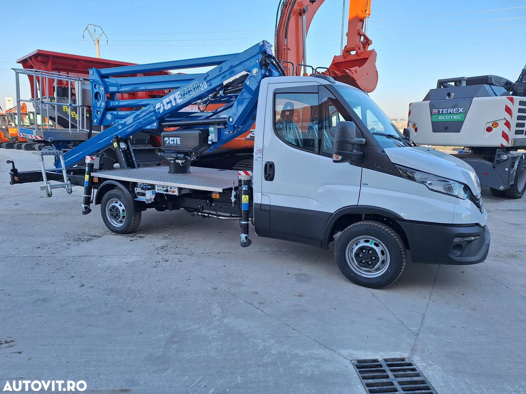 Iveco NACELA la 20m, marca CTE din Italia pe sasiu 3.490kg IVECO DAILY 140CP, ridica 250kg la 20m, garantie, posibilitate leasing-PROMOTIE 81900 EUR+Tva - 1