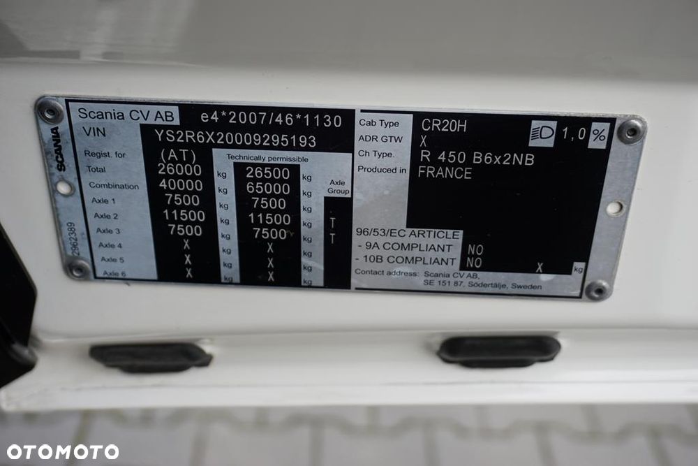 Scania R 450 / ACC / E 6 / RETARDER / BDF / 7,15 M , 7,45 M - 11