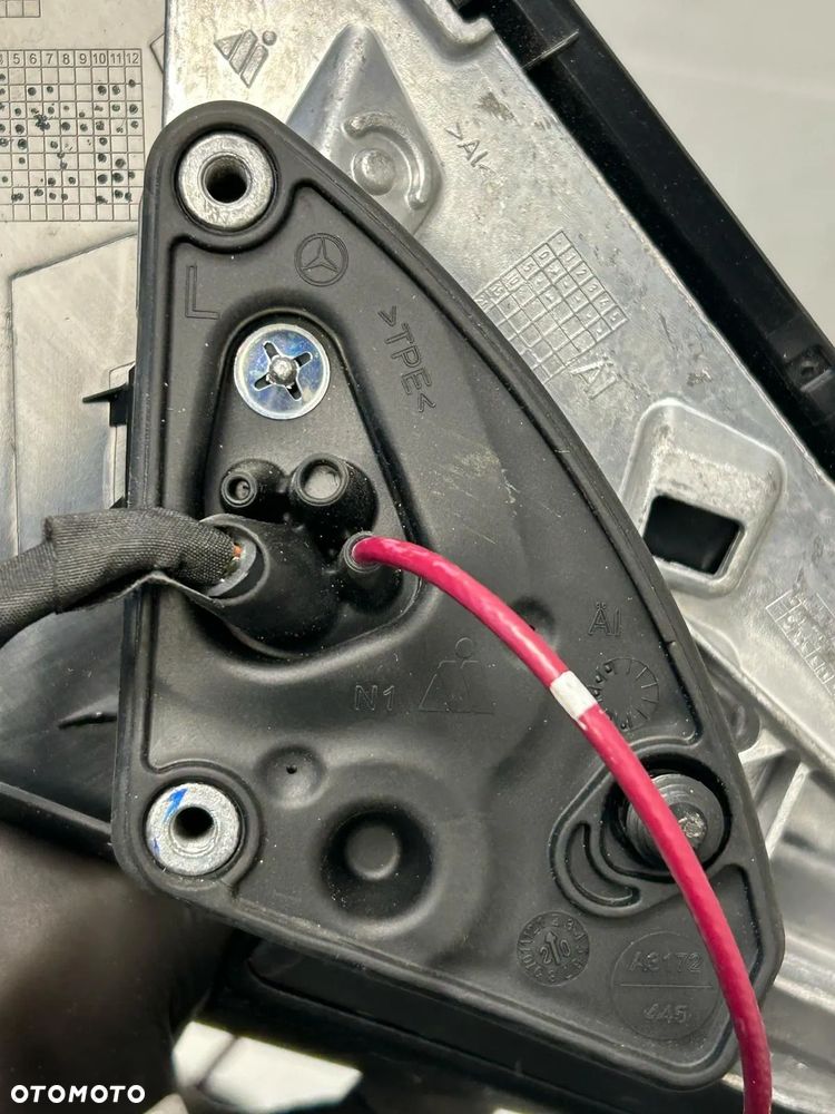 MERCEDES C KLASA W205 LUSTERKO ZEWNĘTRZNE LEWE 7 PIN + 1 PIN ANTENA ASFERYCZNE KOMPLETNE ORYGINAŁ - 12