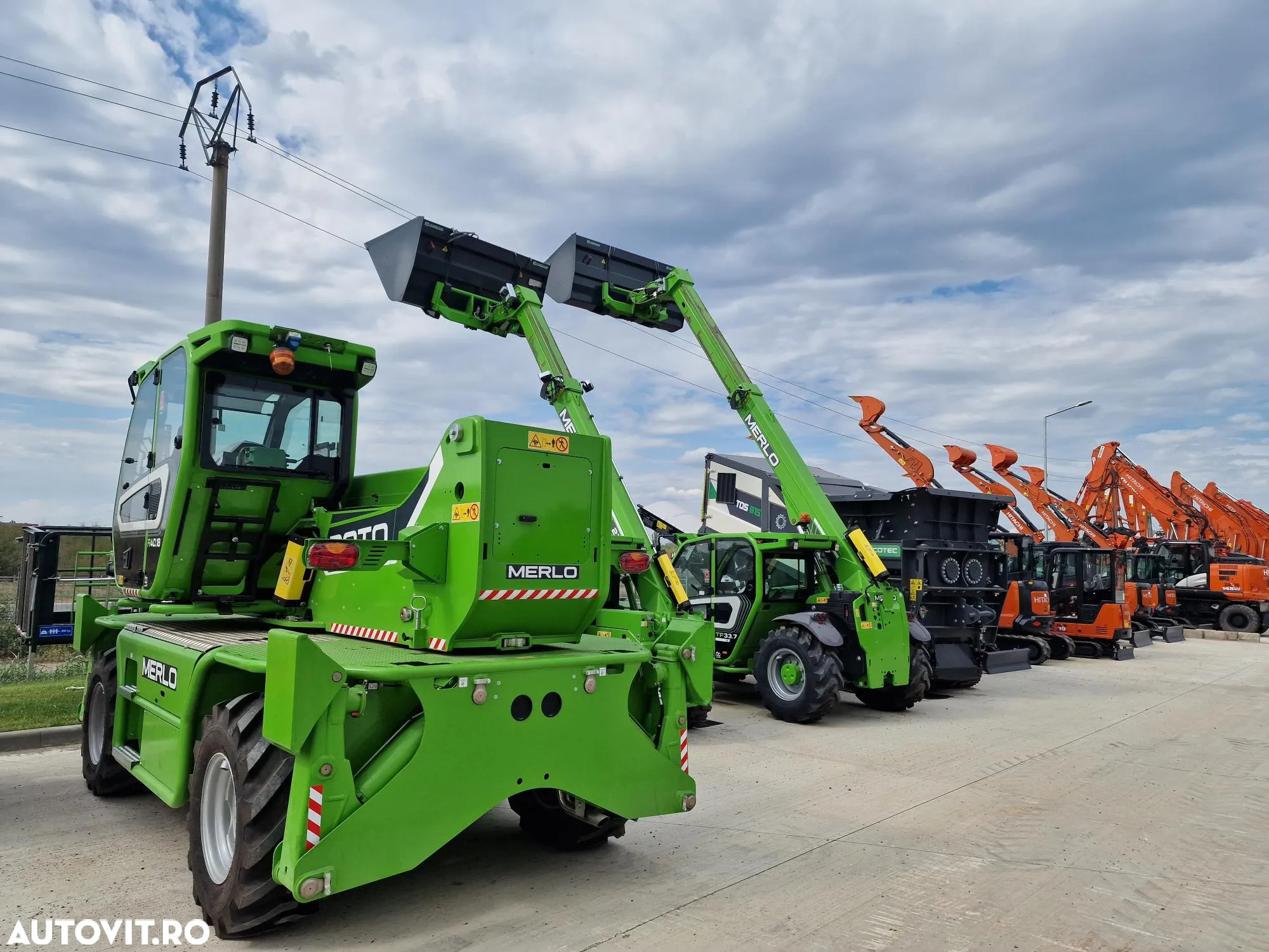 Merlo ROTO 40.18, ROTATIV la 18, ridica 4t, Aer cond, nacela 3 pers, cupa, furci, TELESCOPIC 4 tronsoane, posibilitate leasing, garantie 2 ani-PROMOTIE 154900 EUR+Tva - 8