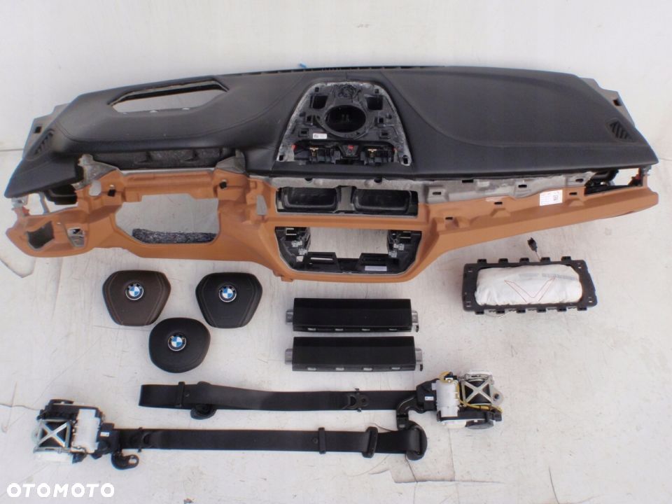 BMW 5 G30 G31 6 G32 M DESKA KONSOLA KOKPIT PULPIT PÓŁKA PARAPET AIRBAG PODUSZKI PASY PAS naprawa !!! - 2