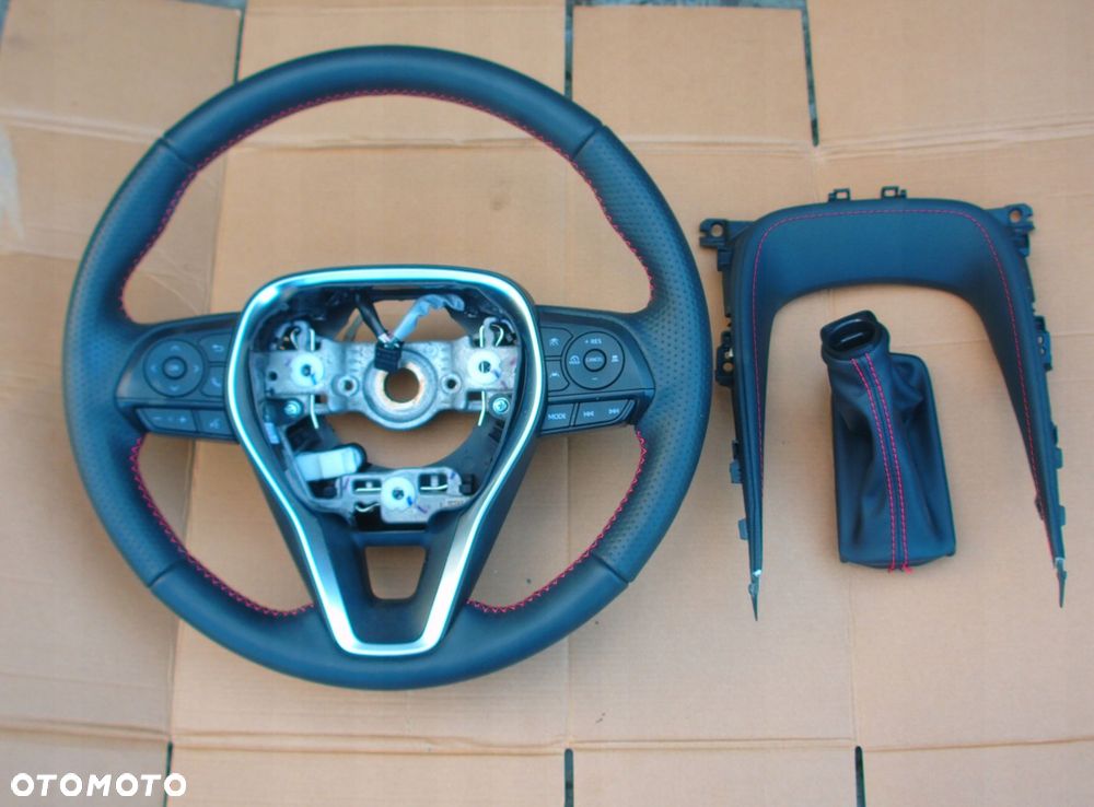 toyota corolla e21 kierownica mieszek czerwona nitka - 1