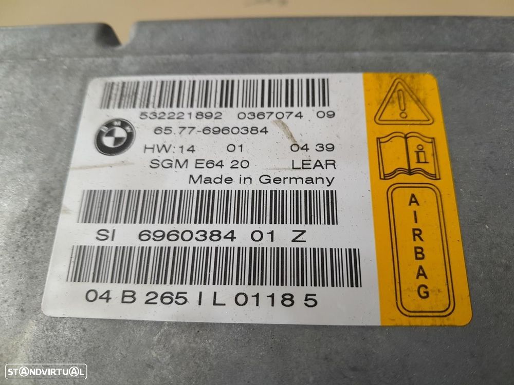 CENTRALINA AIRBAG BMW 6 DESCAPOTAVEL 2005 - 1