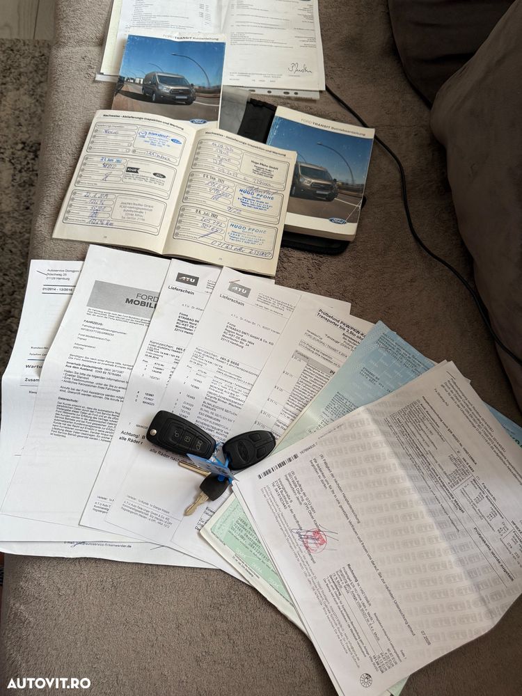 Ford Transit Tranzit Dokka Camioneta 7 locuri bena carosata 2017 impecabila fără probleme fără rugina Istoric Service complet Carvertical scos anvelope noi Navi AC - 6