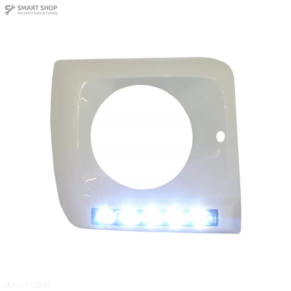 Carcasa faruri Alb cu Lumini de zi dedicate LED DRL Mercedes G-class W - 7