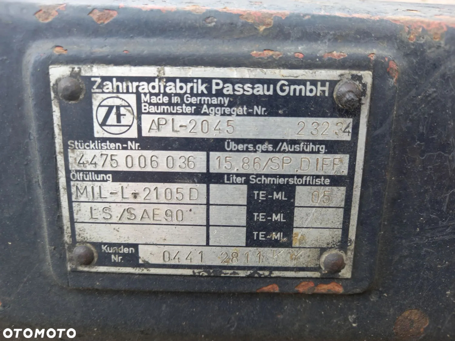 Most ZF APL 2045 obudowa zwolnica zwrotnica układ planetarny Deutz Fahr Agrotron John Deere Fendt - 2