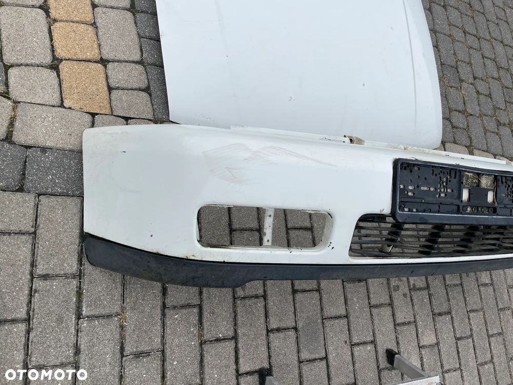 VW CADDY POLO CLASSIC 95-03 PRZÓD KOMPLETNY MASKA zderzak LAMPA REFLEKTOR PAS BŁOTNIK LEWY przedni GRILL pas przedni lampa reflektor LEWA PRAWA biały - 3