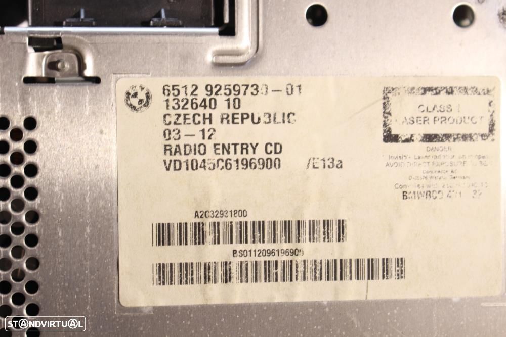 Rádio Bmw 1 Coupé (E82)  65129259730 / 9259730 / A2c32931800 - 7