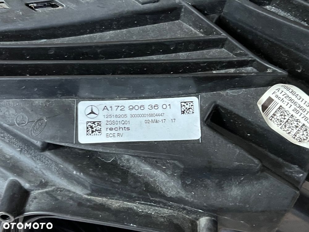 Mercedes-Benz SLC R172 Lampa przednia A1729063001 - 9