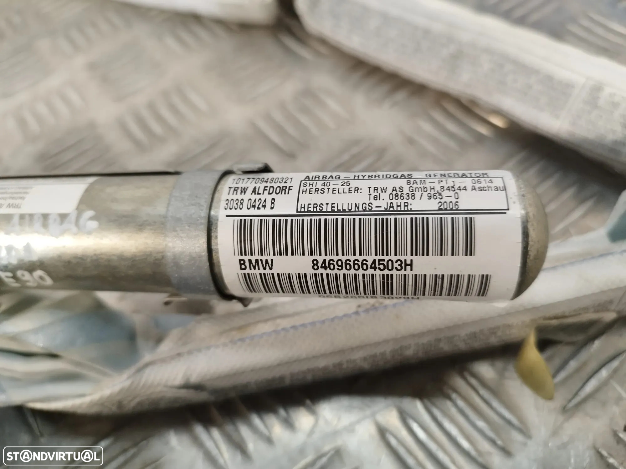 CORTINA CORTINAS AIRBAG AIRBAGS ESQUERDA DIREITA 72126966646  72126966646 30380425F 856966646080 BMW SÉRIE 3 E90 - 5