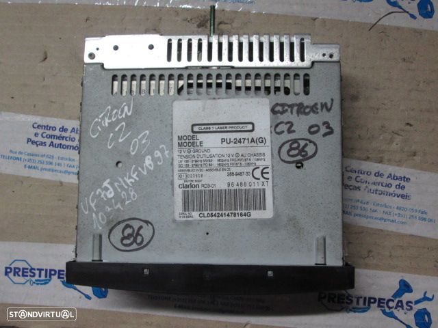 Radios 96488011XT CITROEN C2 2003 CLARION RD3-01 PEUGEOT 307 2003 CLARION RD3-01 PEUGEOT 307 VAN 2007 1.4HDI 70CV 3P BRANCO - 2