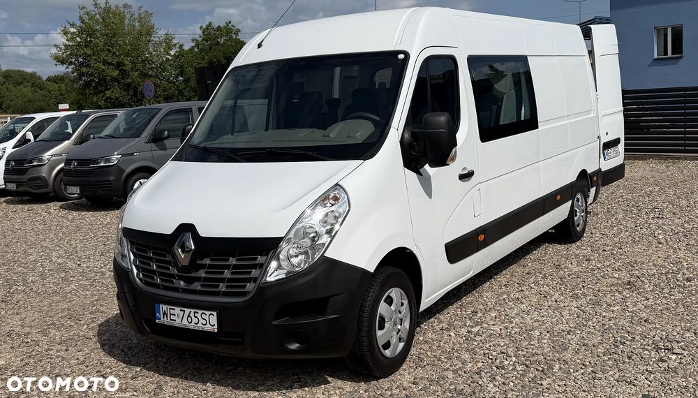 Renault MASTER MAXI L3H2 DOKA 7os. ORYGINAŁ CARPOL VAN MINIBUS Duża Ładowność 1205kg Zabudowa paki+ półki modułowe Bott, Trwały MOCNY SILNIK 2.3dCi 130KM Rozrząd na Łańcuchu! Zabudowa z wnęką na transport el. do 3700mm! Niski udokumentowany przebieg tylko 107tys.km SERWIS ASO RENAULT - 16