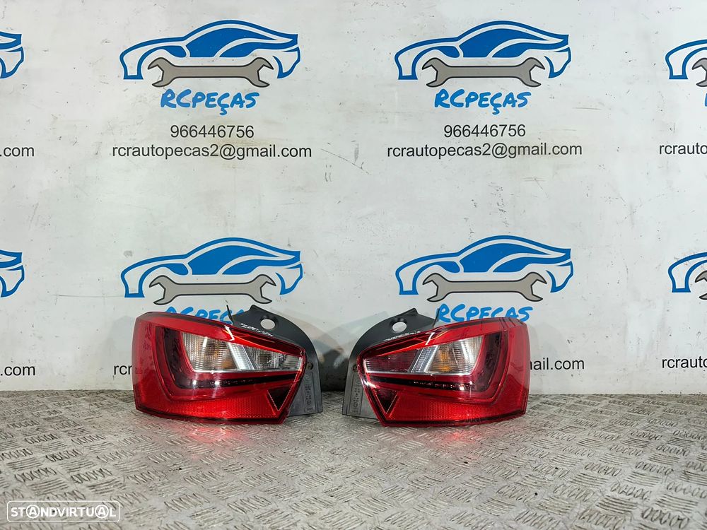 .Conjunto Farolins Led Tras Traseiro Direito Esquerdo Seat Ibiza 6J Facelift 5 Portas 2008 - 2017 - 2