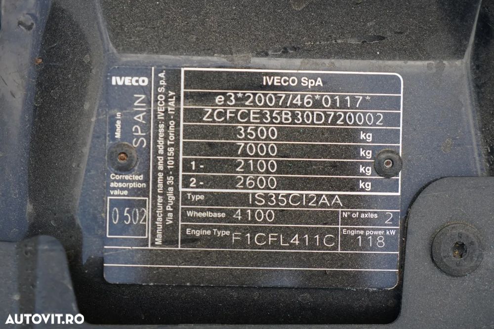 Iveco DAILY 35- 160 / KONTENER 4,3 M / WINDA DHOLLANDIA 750 KG / BLIŹNIAK / 3 MIEJSCA / SPROWADZONY / EURO 6 - 34