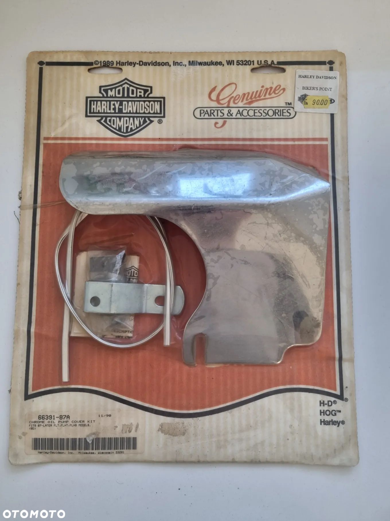 Harley Davidson EVO Pokrywa Chromowana osłona Pompy Oleju Evolution FLH FLT 66391-87a - 1