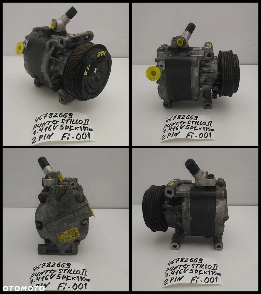 FIAT LANCIA ALFA ROMEO IVECO JEEP FI001-FI064 SPRĘŻARKA KOMPRESOR KLIMATYZACJI AUKCJA (1) - 2