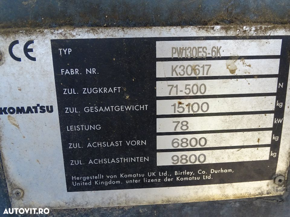 dezmembrez KOMATSU PW 130 - 6
