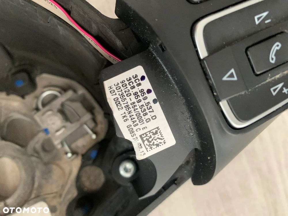 PODUSZKA POWIETRZNA KIEROWCY AIRBAG PRZÓD VW PASSAT B7 3C8880201AA kierownica skórzana 3C8419091B - 6