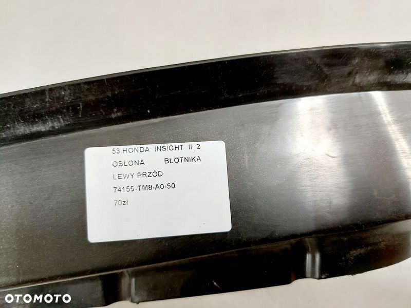 HONDA INSIGHT II 2 OSŁONA BŁOTNIKA LEWY PRZÓD 74155-TM8-A0-50 - 4