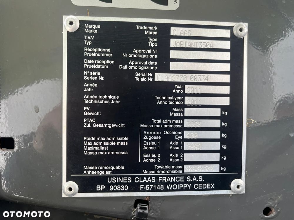 Claas Variant 350 - 9
